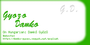 gyozo damko business card