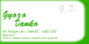 gyozo damko business card